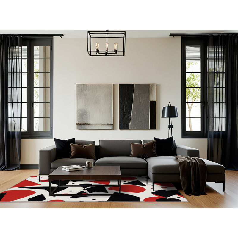 Obsidian Rift Rug, Square 6'