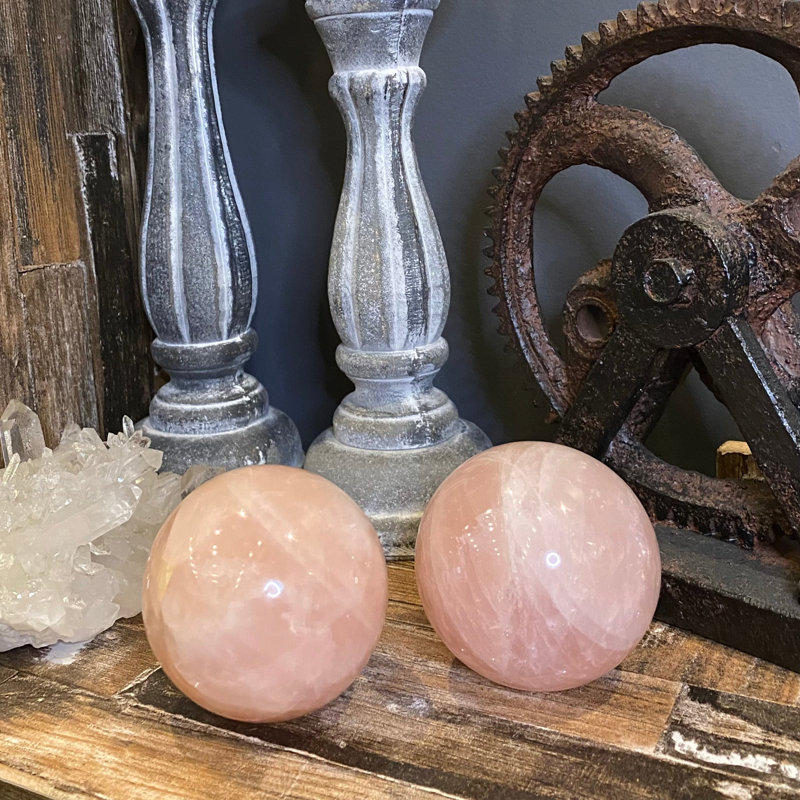 Sculpture sphère de quartz Zanavia Rose