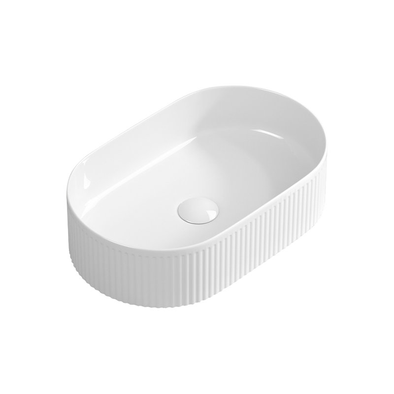 Lavabo de salle de bain vasque en céramique blanche de dessus de comptoir rectangulaire 19,29 "Topcraft