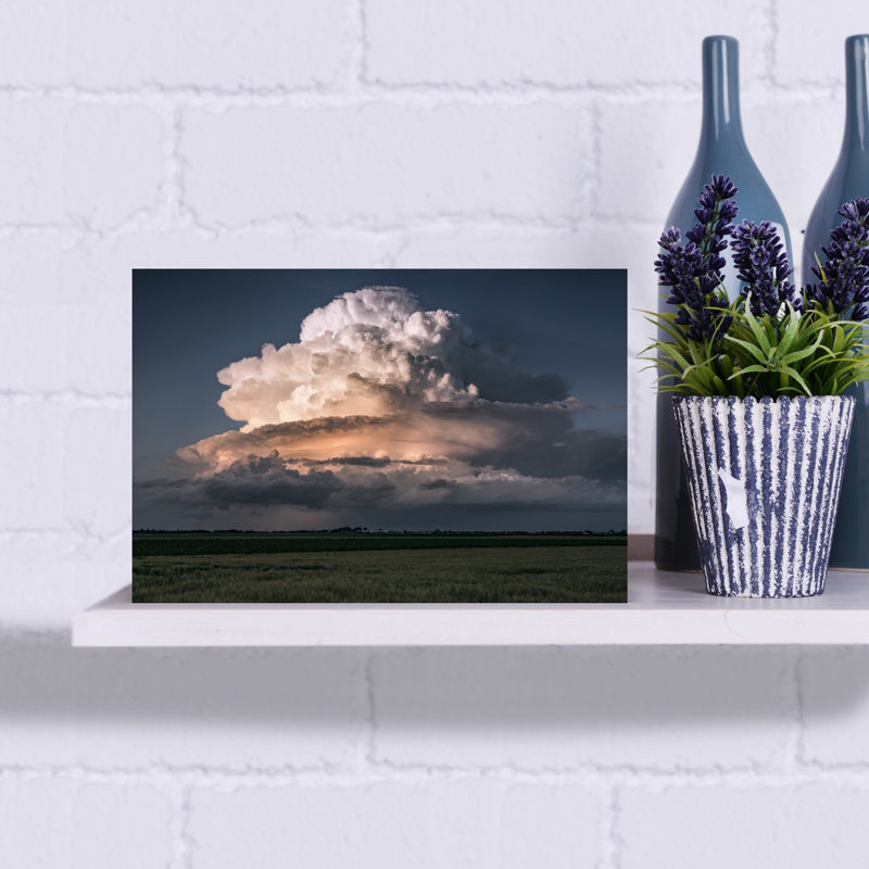 «Thunderstorm Abstract Contemporary Landscape Nature», reproduction d'art murale, H 12 po x l 18 po