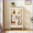 Curio Cabinet with Tempered Glass Doors, Mirrored Back &amp; Adjustable Shelves – Lighted | White | MDF+glass