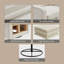 Chaise d'appoint moderne pivotante à 360 ° avec poches de rangement et rivets-1290817115