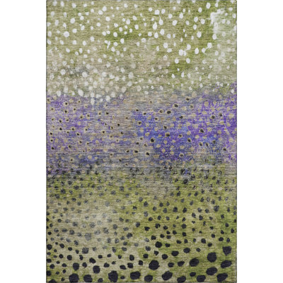 Premium Machine Washable Christina AMF1074 Circles Rug