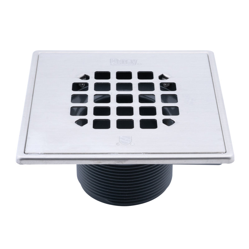 Drain de douche en plastique PVC, Nickel brossé