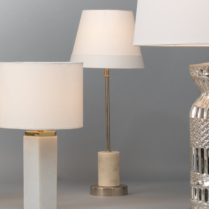 Lampe de table 22 "argentée