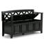 Banc de rangement en bois massif pour hall d'entrée-675634168