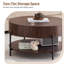 Table basse ronde 30,47 po avec tiroirs-431786070
