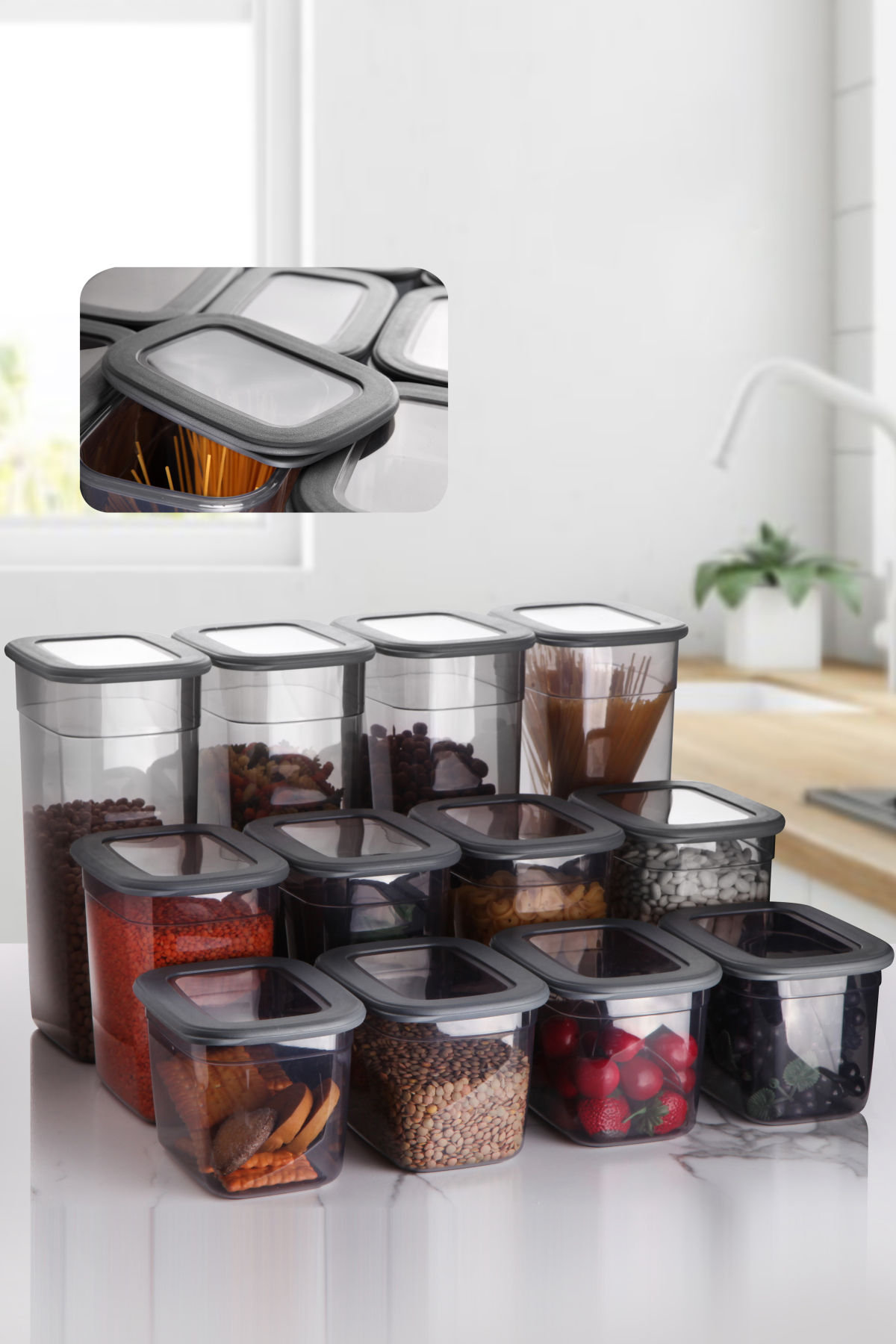 East Urban Home Food Storage Set of 12 Containers and 12 Lids Wayfair
