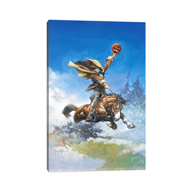 Headless Horseman by Frank Frazetta - Wrapped Canvas Painting, 30.48cm H x 20.32cm W x 1.9cm D