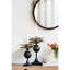 Miroir d'entrée beau 19,5 po - Cadre en métal gris avec sangle de corde pour la salle de bain et la décoration murale