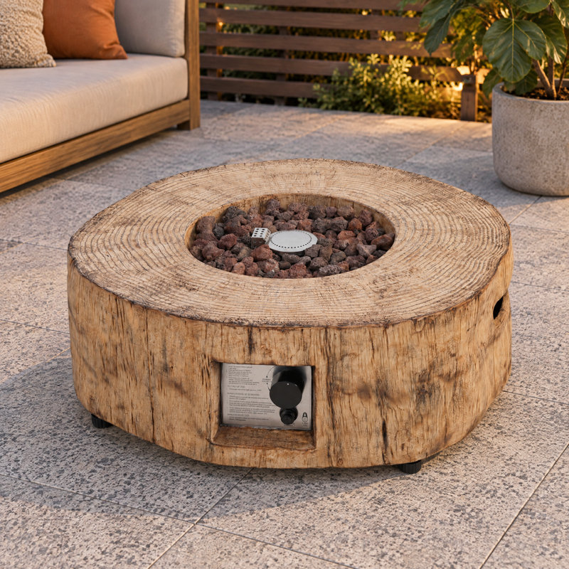 Foyer de table rond en béton au propane 28 po