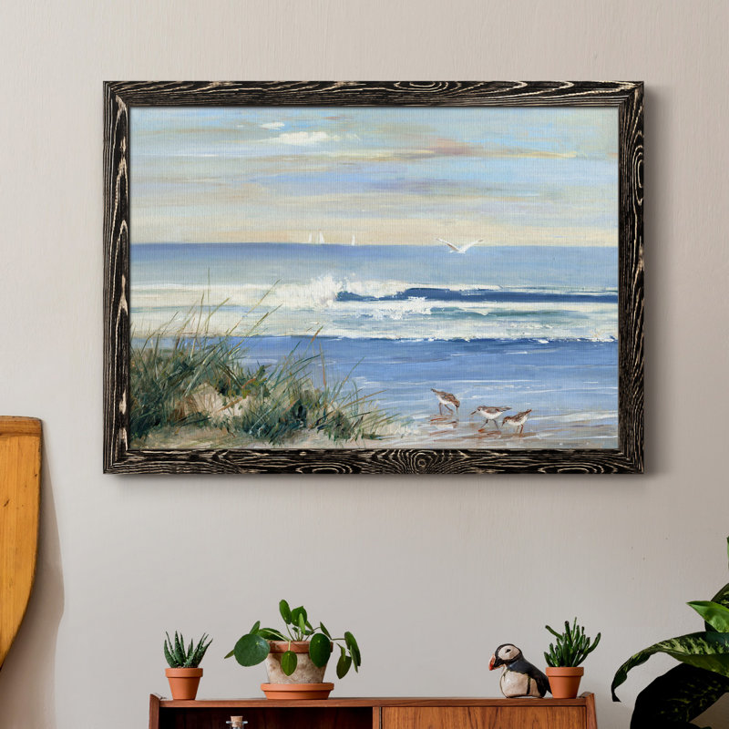 Beach Combers - Reproduction d'art sur papier encadrée, Noir, H 31,5 po x l 23,5 po x P 1,5 po