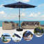 Parasol de marché illuminé 10 pi avec plage 8 côtes-1876059761