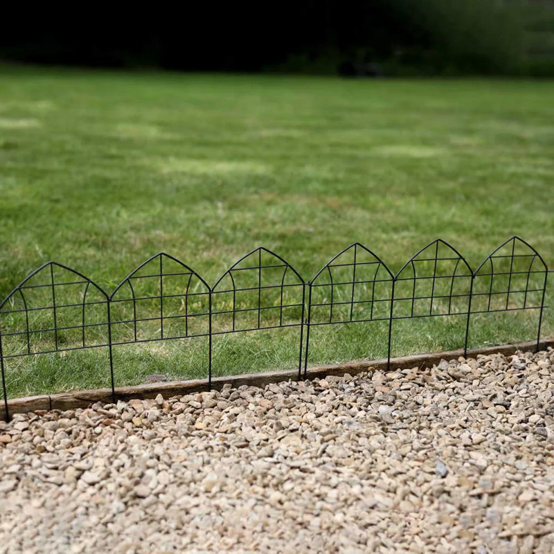 Bordure de bordure gothique - Ensemble de 3 bords de jardin décoratifs en acier