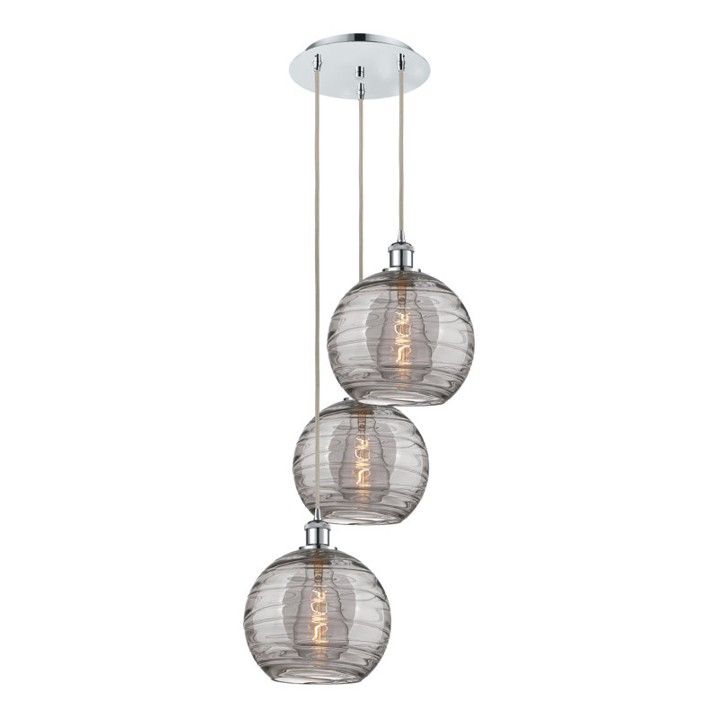 Luminaire suspendu 3 lumières Ellington, H 35,63 po x l 16,5 po x P 16,5 po, Chrome poli