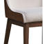 2 chaises élégantes d'appoint de pavillon de jardin - blanc bouclé, velours brun, noyer intégré de 2 revêtement en velours moderne, structure