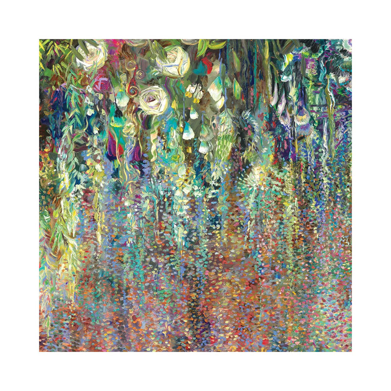 Canopy Bloom by Iris Scott - Painting on Canvas, 30.48 cm H x 30.48 cm W, Wrapped Canvas