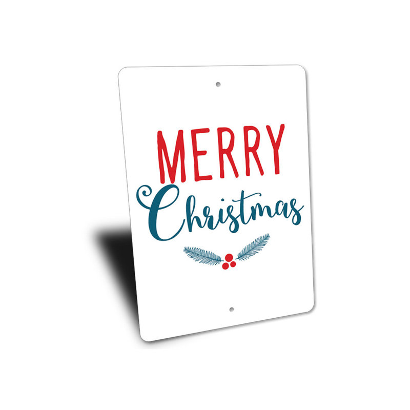 Plaque de Noël en aluminium, H 14 po x l 10 po x P 0,04 po