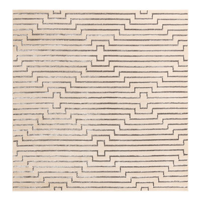 Latitude Run® Mirage Novica Rug White and Silver