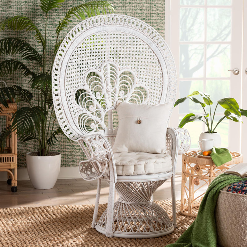 Kerlin Upholstered Rattan Armchair