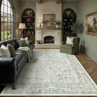 Tapis vert lavable Lilah