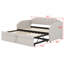 Structure de lit de jour rembourrée Comfort avec couchette escamotable et ports de chargement USB-354433679