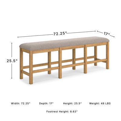 Leannah Polyester Upholstered Bench