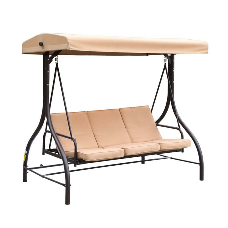 Balancelle avec auvent réglable, Beige