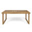 Table de salle à manger d'extérieur en bois d'acacia de 69 po, finition sablée naturelle