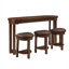 Ensemble de table de bar 4 pièces avec tabourets rembourrés Rich Cherry