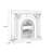 White Manufactured Wood Electric Fireplace