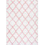 Cuanaic Trellis Shag Performance White/Pink Rug-1602497397