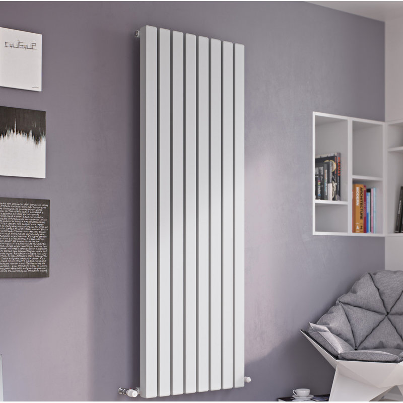Andy Vertical Designer Radiator, White, 60 cm H x 58.5 cm W x 11.9 cm D
