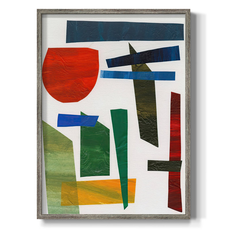 «Colorful Shapes II», reproduction encadrée - bois massif, H 30 po x l 24 po