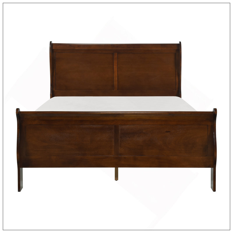 Lit-bateau de style Louis 1, Mélange de bruns