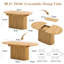 Ensemble de table de salle à manger extensible Mid-Century-40367473-40367475-40367478