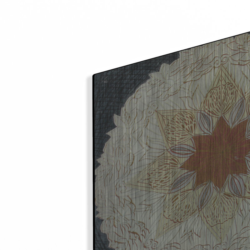 Art mural en métal luxueux «Starshine Mandala 1» par Candra Boggs, 24 po x 24 po, H 12 po x l 12 po