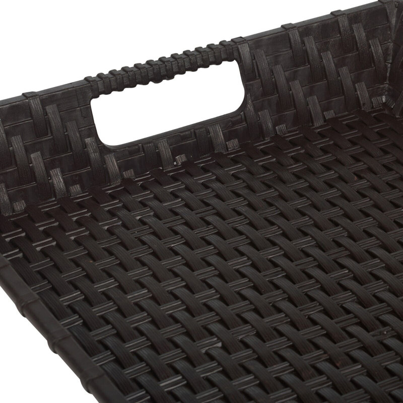 Bay Isle Home Ademoe Rattan Serving Dish, Black