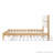 Solid Wood Bed Frame With Fleece Upholstered Headboard-116331693