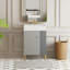 Meuble-lavabo à tablettes ouvertes 21,6 po avec lavabo en céramique et porte à fermeture douce, assemblage requis-109724014
