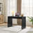 Boho Minimalist Wood Desk With Hidden Drawer-1055650053