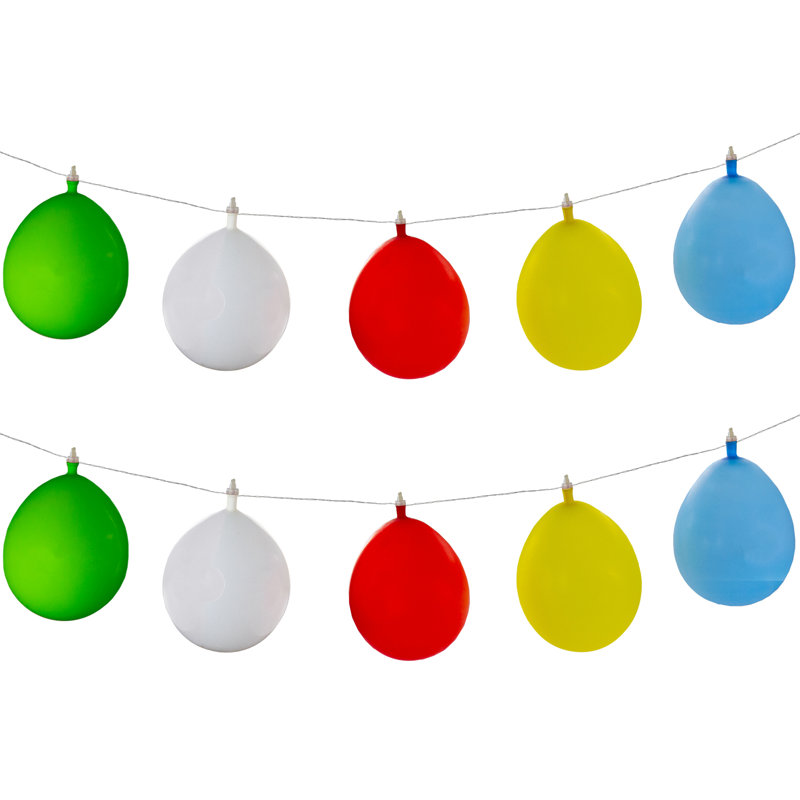Guirlande de 10 lumières gonflables multicolores à DEL