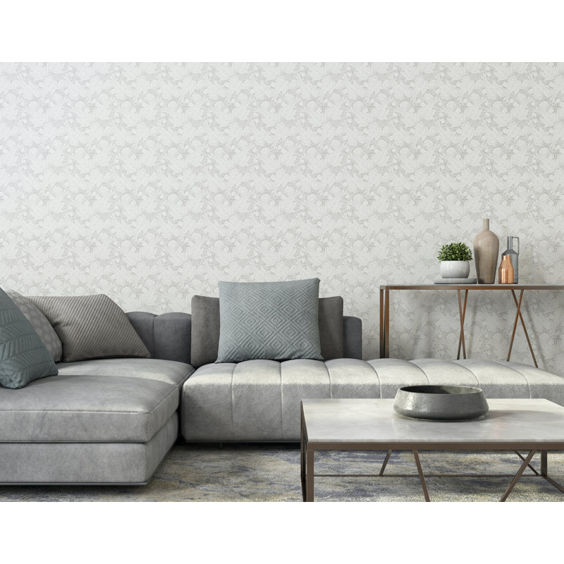 Hilla 10m x 50cm Matte Wallpaper Roll, Grey
