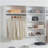 Devi White Wall Mounted Wood Closet System-1255843255