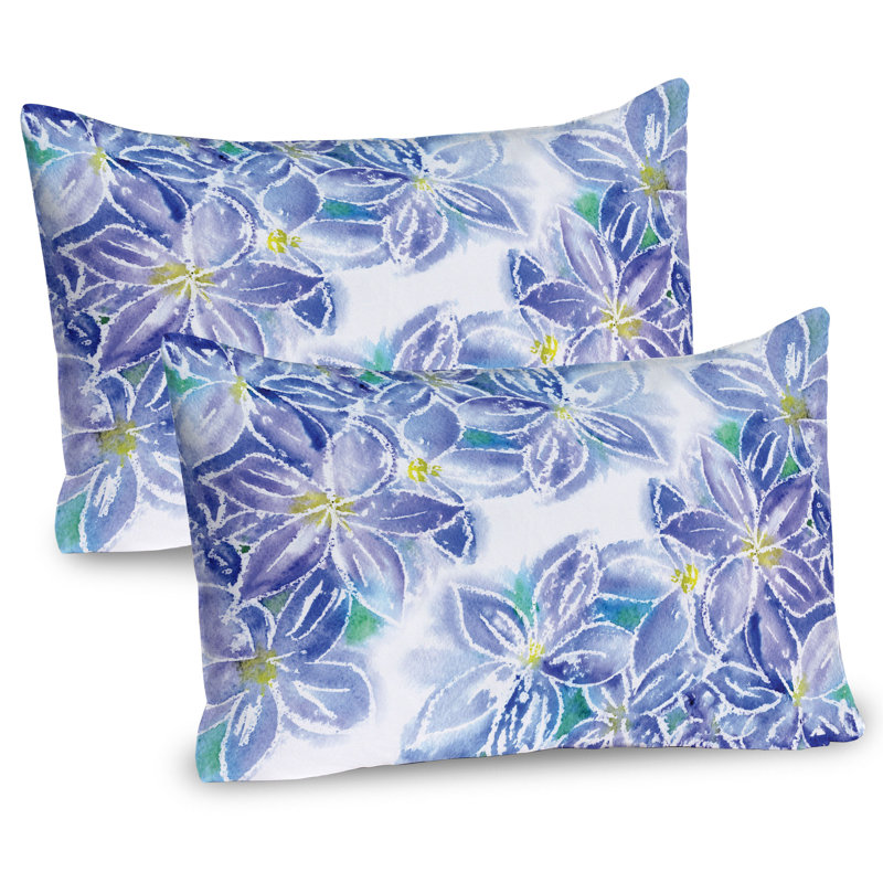 Ensemble de 2 taies décoratives bleues Ambesonne, H 20 po x l 26 po