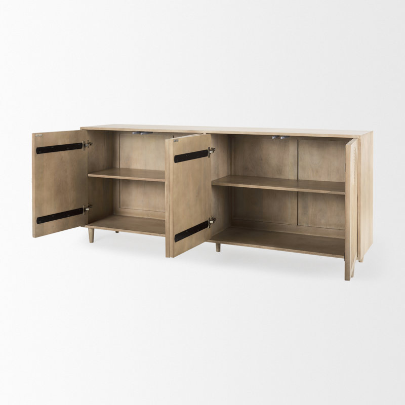 Claudia 71.75'' Light Brown Mango Wood Sideboard