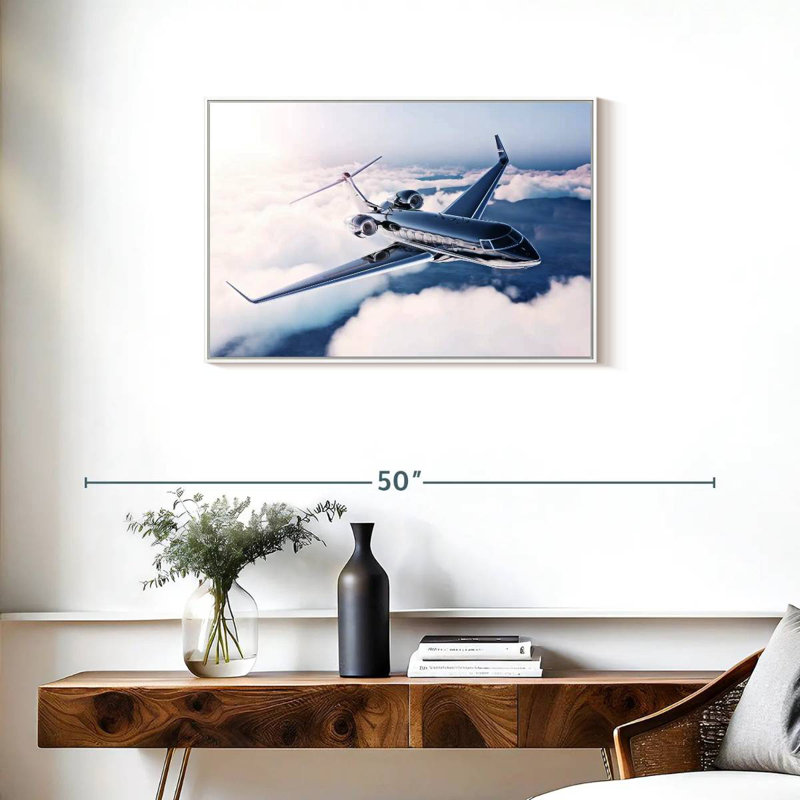 Vol privé, Cadre flottant blanc, 31 po x 21 po