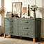 Commode double 6 tiroirs en bois robuste-1367436721