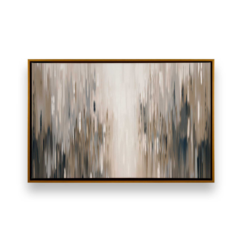 Impression sur toile mélodique en cascade, Cadre flottant or poli, H 20,75 po x l 30,75 po x P 1,75 po