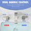 Robinet de lavabo surdimensionné à 3 trous de 8 pouces en acier inoxydable avec poignées, commande manuelle à 2 poignées en nickel brossé latéral, forme géométrique